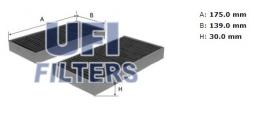 Ufi 5410400 - [*]FILTRO AIRE HAB.CARB.ACT.