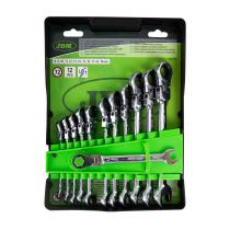 Jbm 51318 - Estuche 12 llaves combinadas articuladas con triinquete