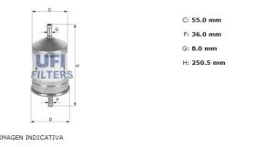 Ufi 3185200 - [*]FILTRO CARBURANTE INYECC.