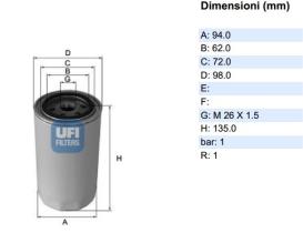 Ufi 2348600 - [*]FILTRO ACEITE