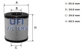 Ufi 2506000 - [*] FILT.CITRO?N, FORD, PEUGEOT, VO