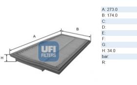 Ufi 3046300 - FILTRO AIRE MERCEDES BENZ C280CDI