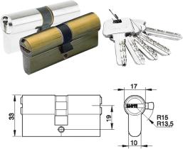 Suministros y Bricolaje 706422 - CILINDRO SEG.HS-7 HS73030HN 30X30