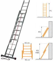 Suministros y Bricolaje 755006 - ESCALERA 2TR.EXT-C/C3330 2X10 2,96M