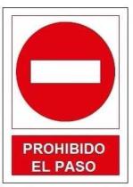 Suministros y Bricolaje 087583 - SEÃAL PROHIBIDO PASO SP868