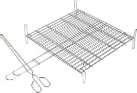 Suministros y Bricolaje 065124 - PARRILLA A.INOX 350X400X155 C/PINZA