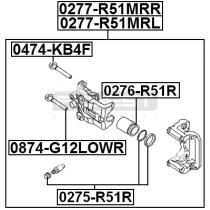 Febest 0277R51MRL - REAR LEFT BRAKE CALIPER ASSEMBLY