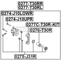 Febest 0277T30RL - REAR LEFT BRAKE CALIPER ASSEMBLY